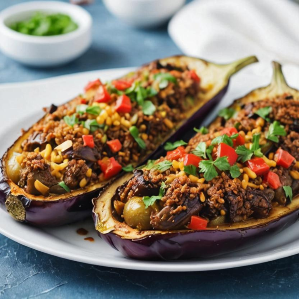 Lamb Stuffed Eggplants